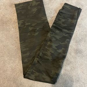 Green camo leggings